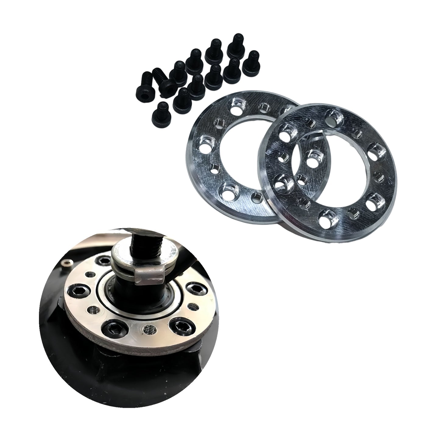 Adapter ring for standard brake disc