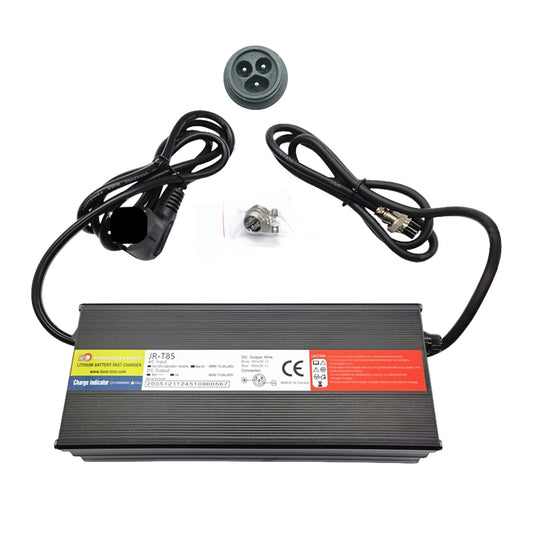 Cargador rápido con conector aislado de 3 pines LP-16 de 66,4 V y 6,5 A para batería de 60 V